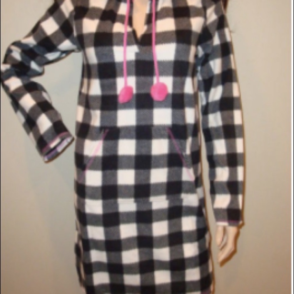 Fleece Hooded Pajama Nightgown